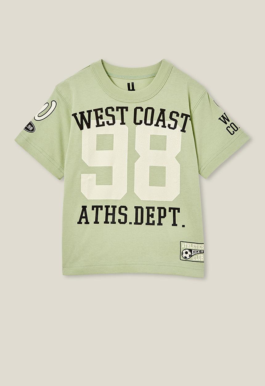 Cotton On - Jonny short sleeve print tee - gumnut green/west coast 98