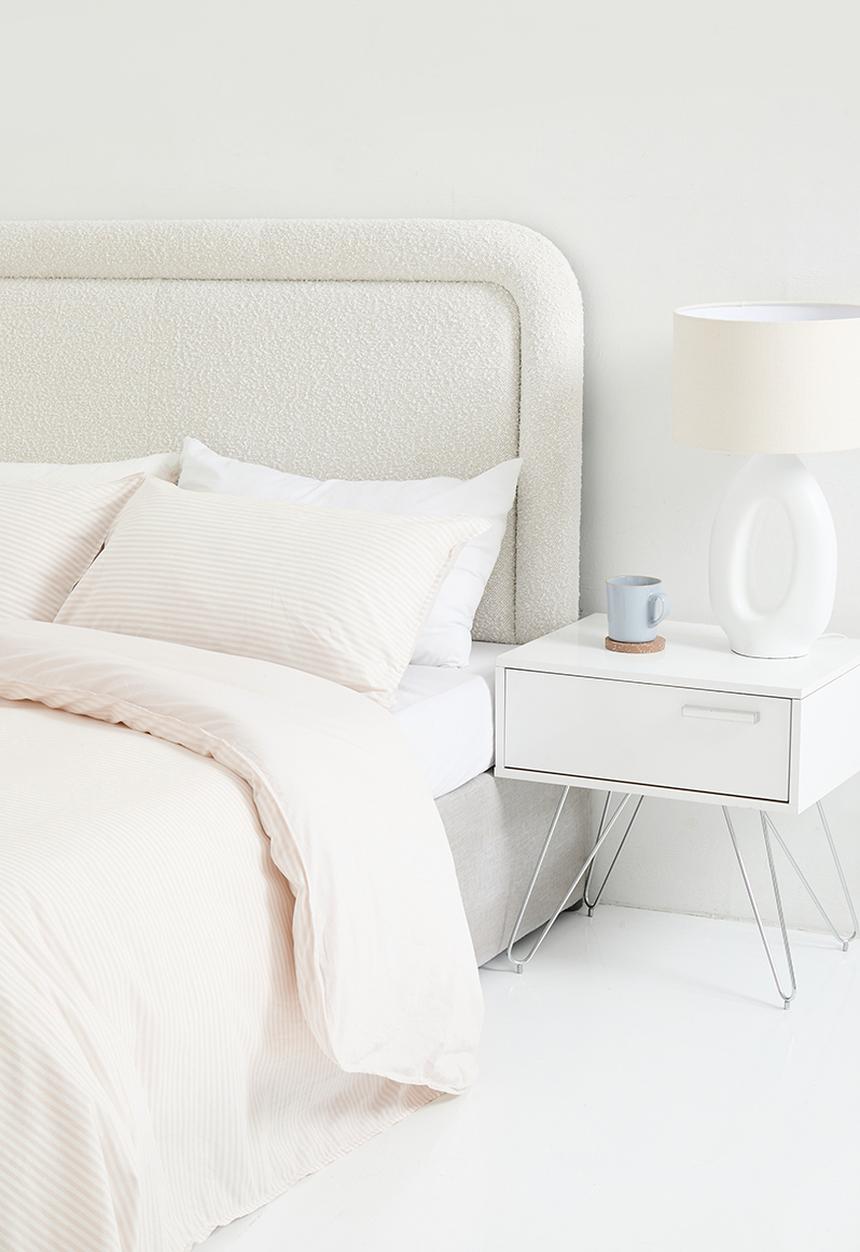 Hertex Haus - Cotton stripe bed set - almond