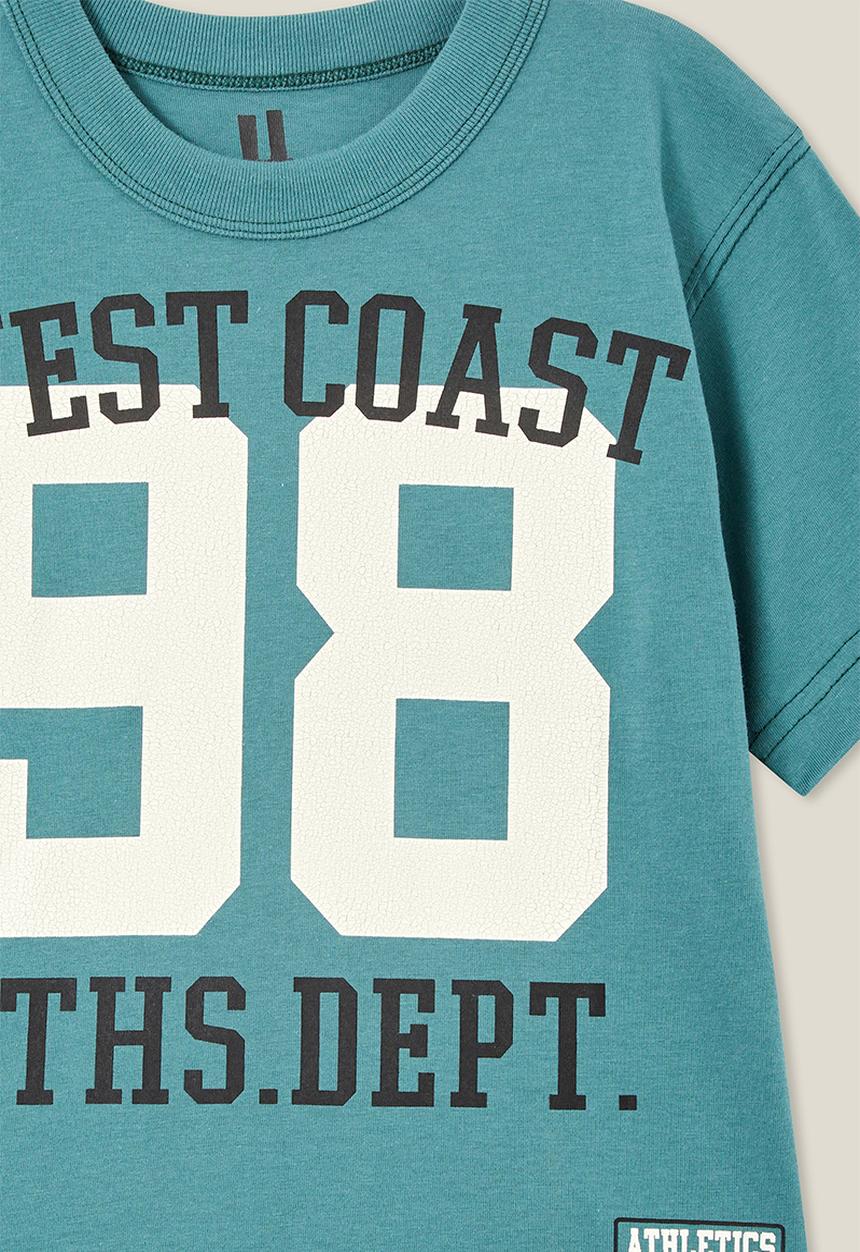 Cotton On - Jonny short sleeve print tee - turtle green/west coast 98