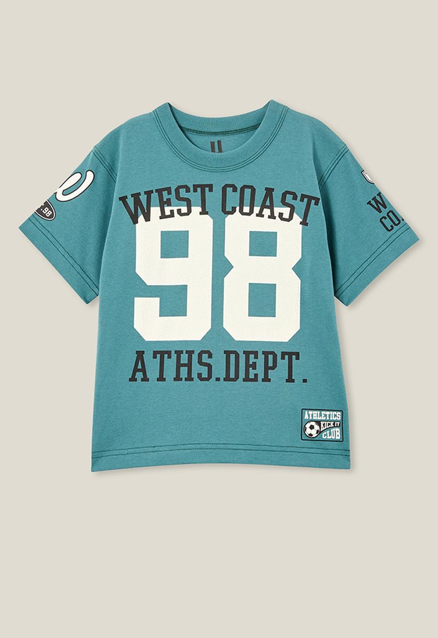 Cotton On - Jonny short sleeve print tee - turtle green/west coast 98