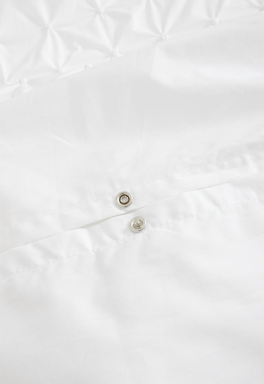 Sheraton Textiles - Harper 200TC cotton embroidered duvet set - white
