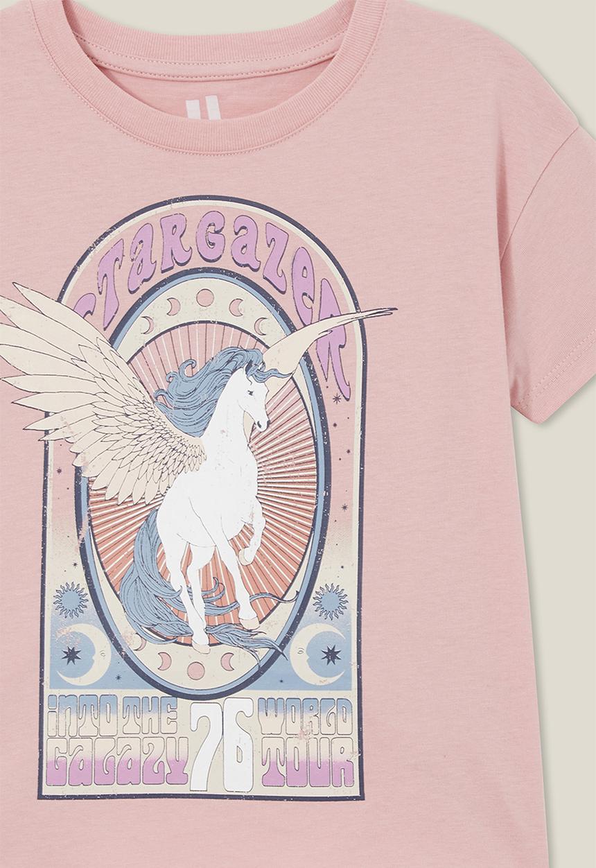 Cotton On - Poppy short sleeve print tee - zephyr/unicorn stargazer