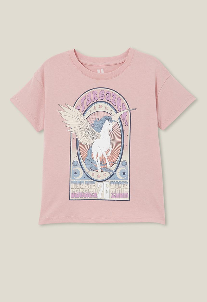 Cotton On - Poppy short sleeve print tee - zephyr/unicorn stargazer