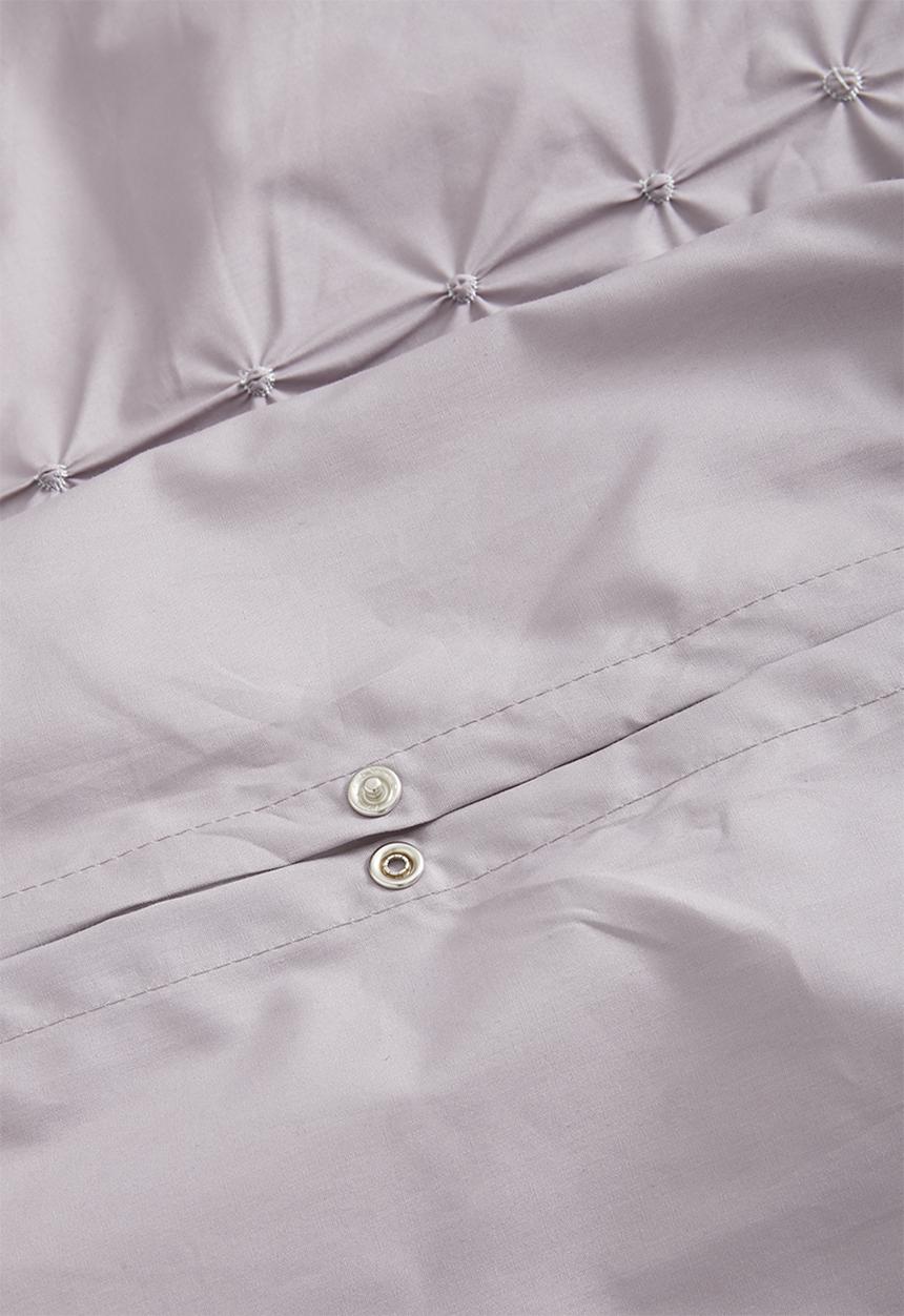 Sheraton Textiles - Harper 200tc cotton embroidered duvet set - grey
