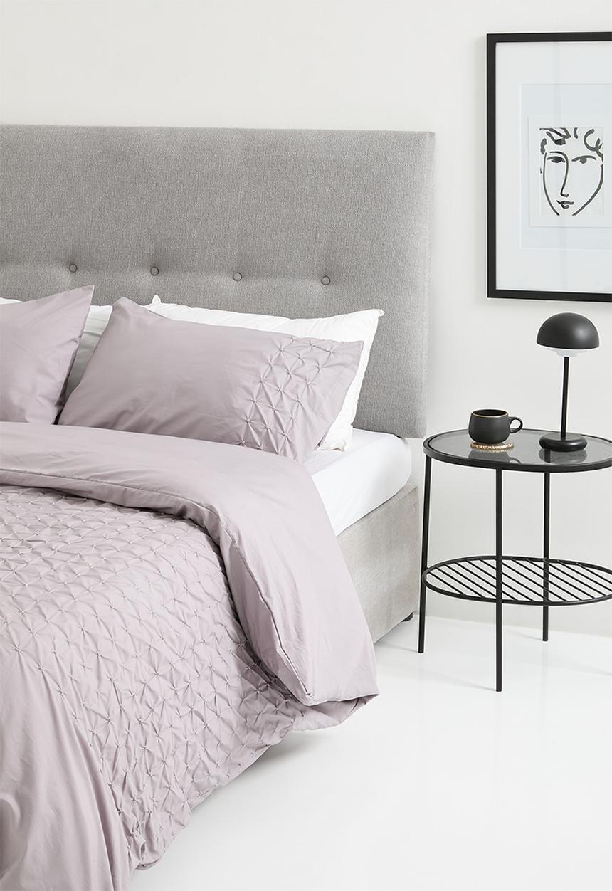 Sheraton Textiles - Harper 200tc cotton embroidered duvet set - grey
