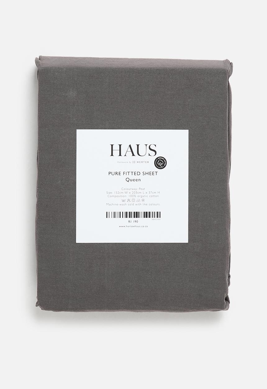 Hertex Haus - Pure organic cotton fitted sheet - peat