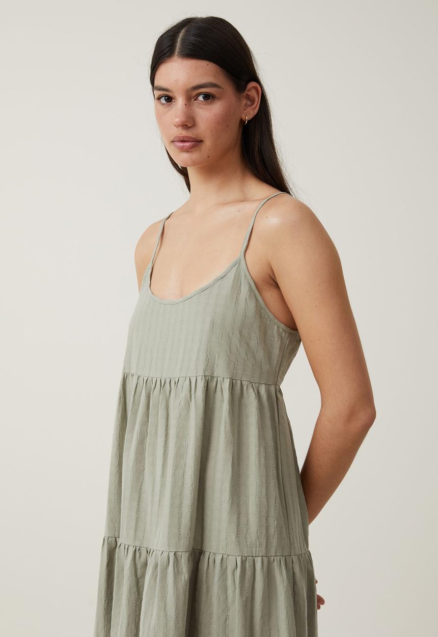 Cotton On - Summer tiered maxi dress - desert sage