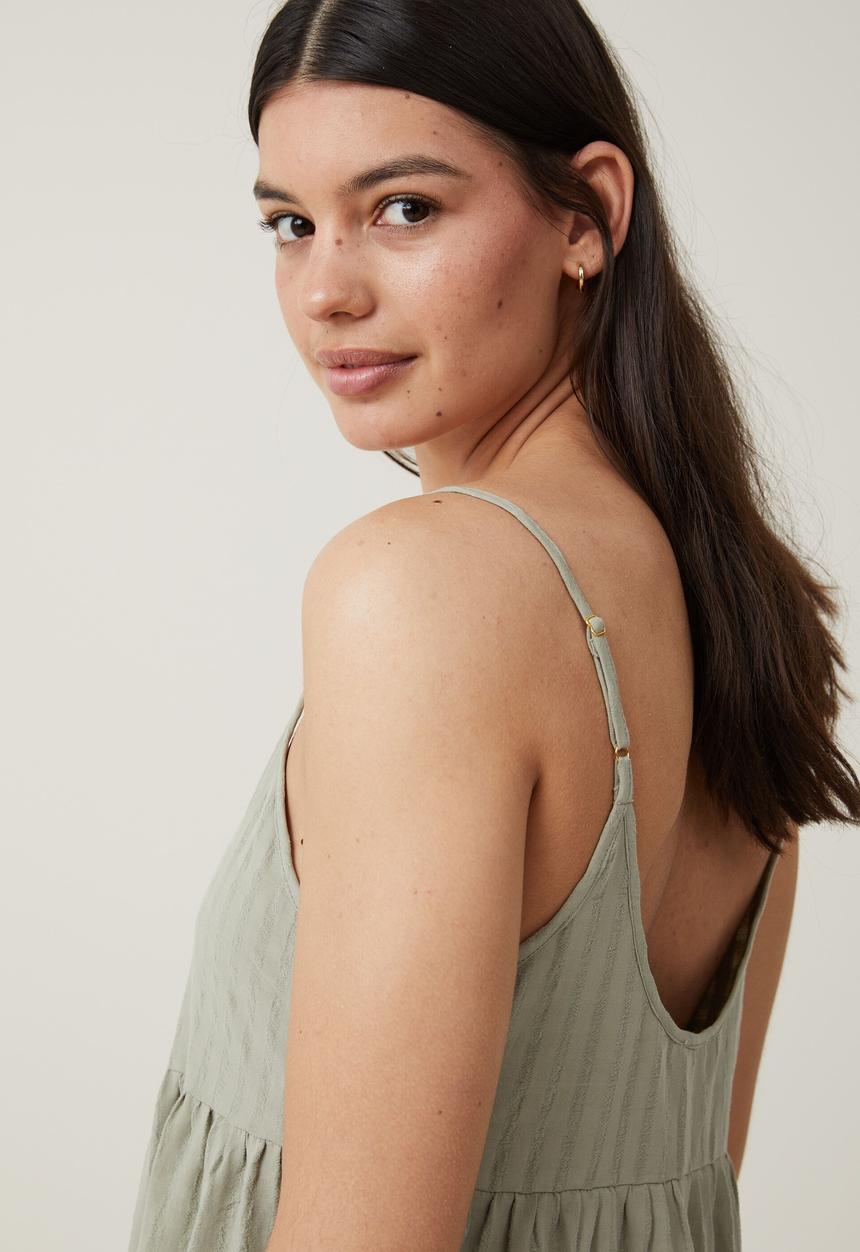 Cotton On - Summer tiered maxi dress - desert sage