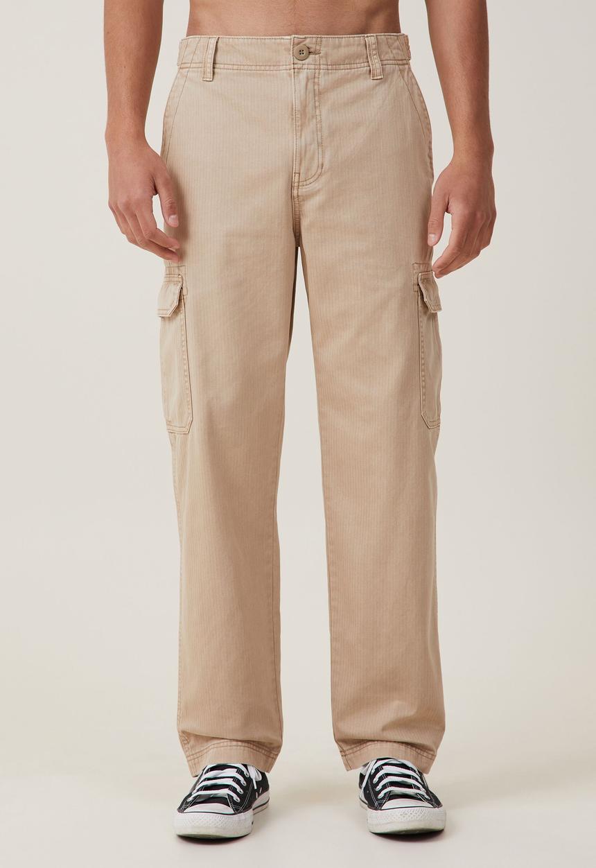 Cotton On - Tactical cargo pant - vintage gravel stone herringbone