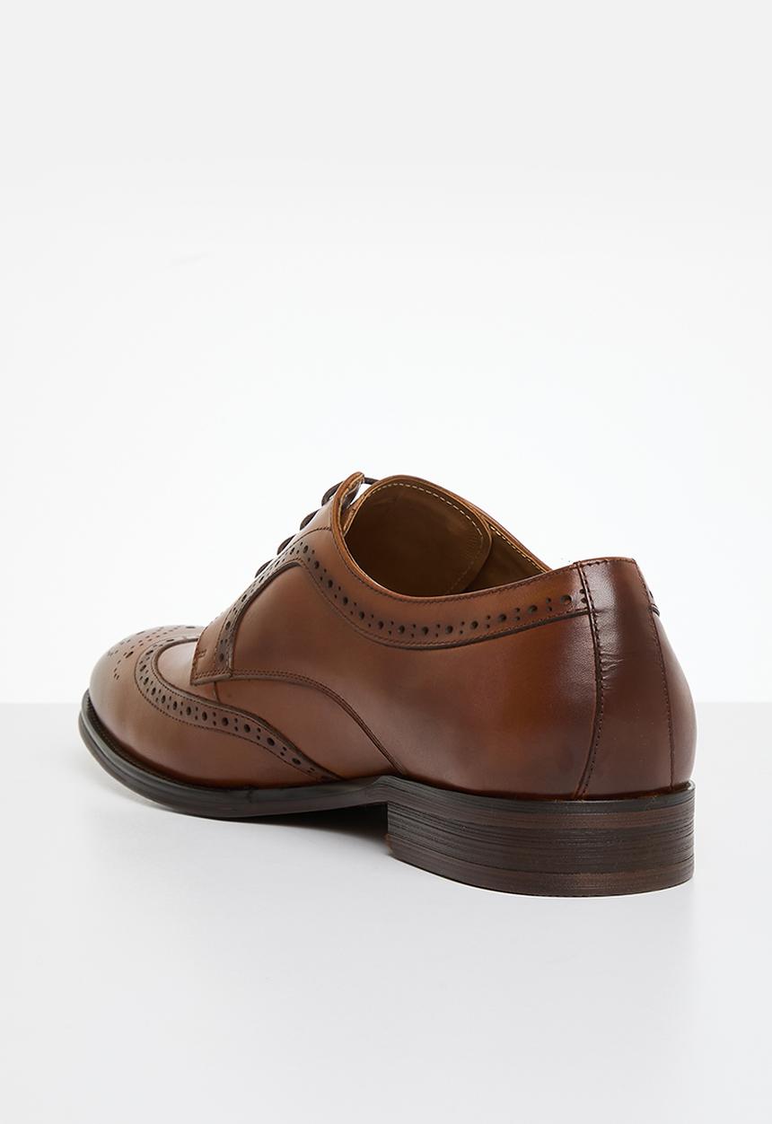 POLO - Wing cap gibson lace up - tan