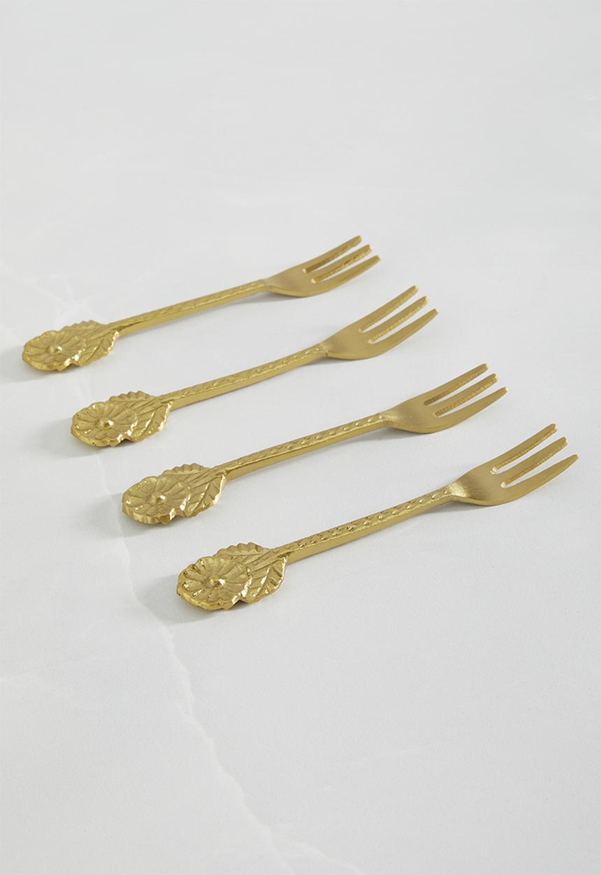 Sixth Floor - Trista cake fork set of 4 - brass