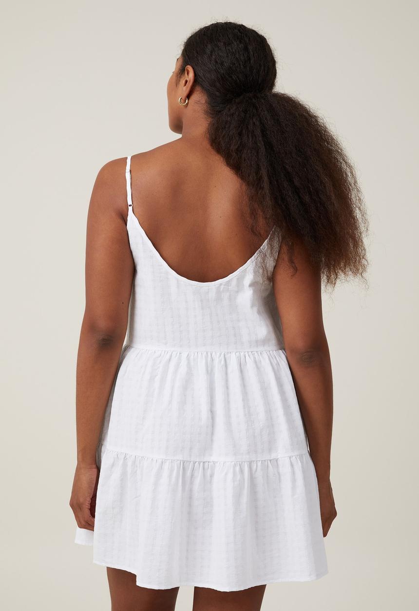 Cotton On - Summer tiered mini dress - white