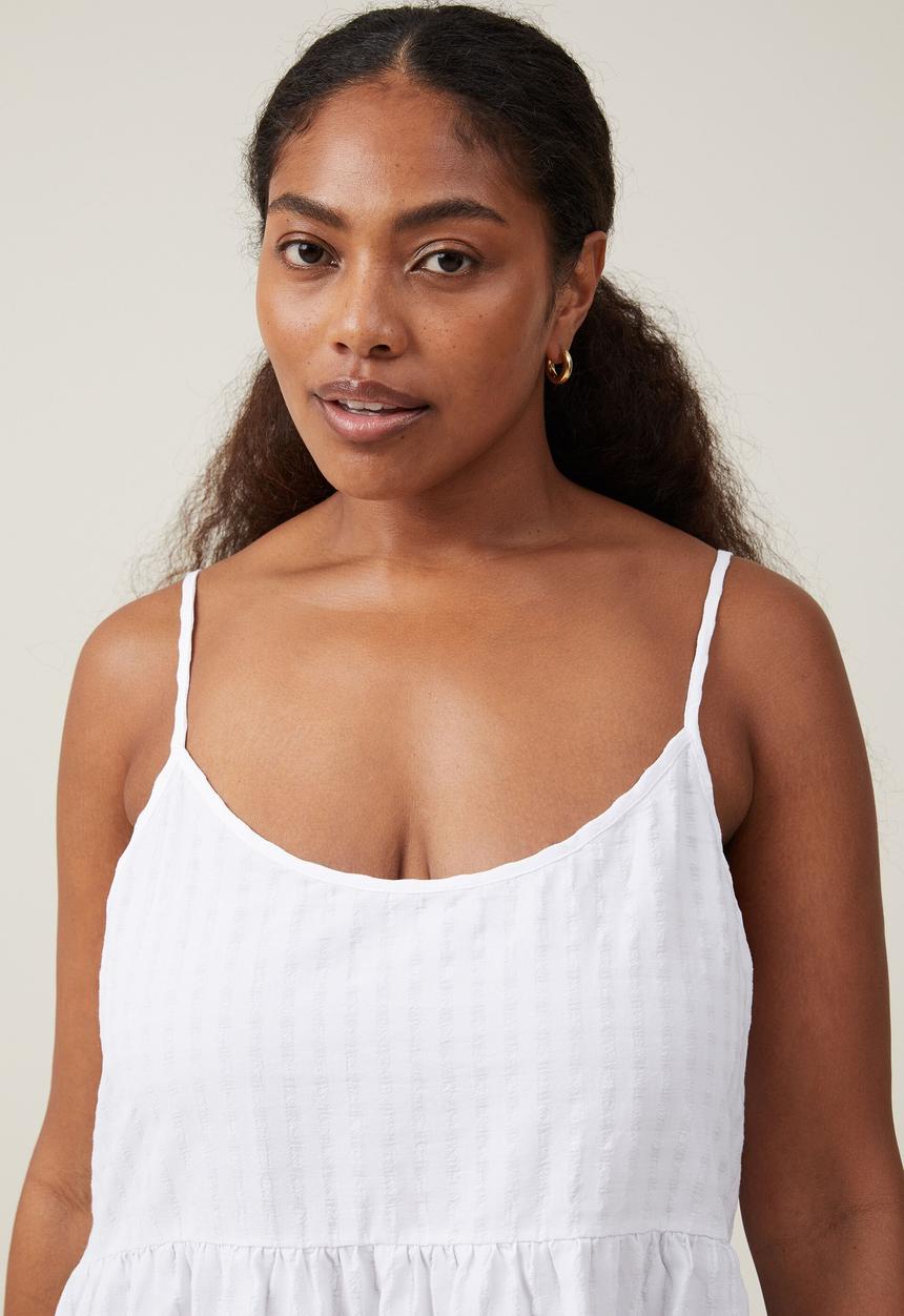 Cotton On - Summer tiered mini dress - white