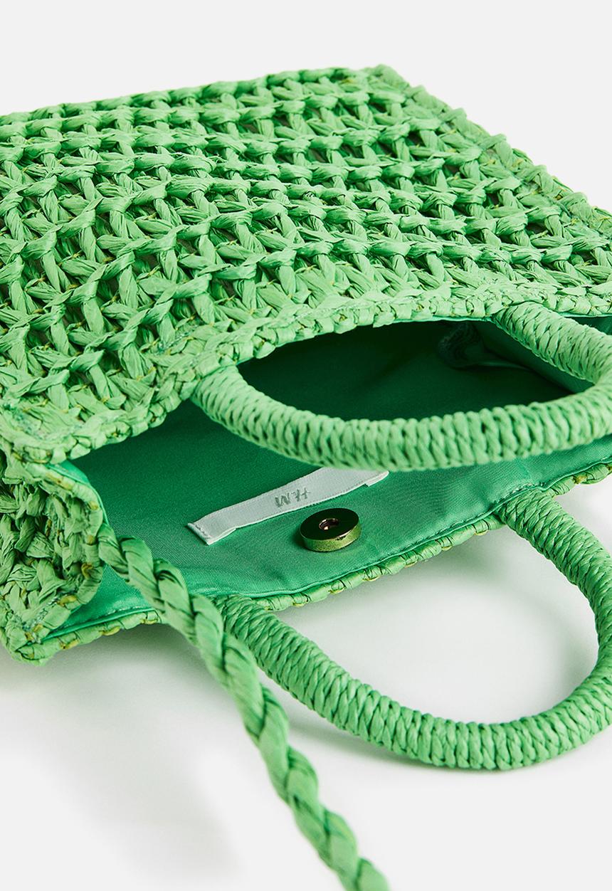 H&M - Straw shoulder bag - green