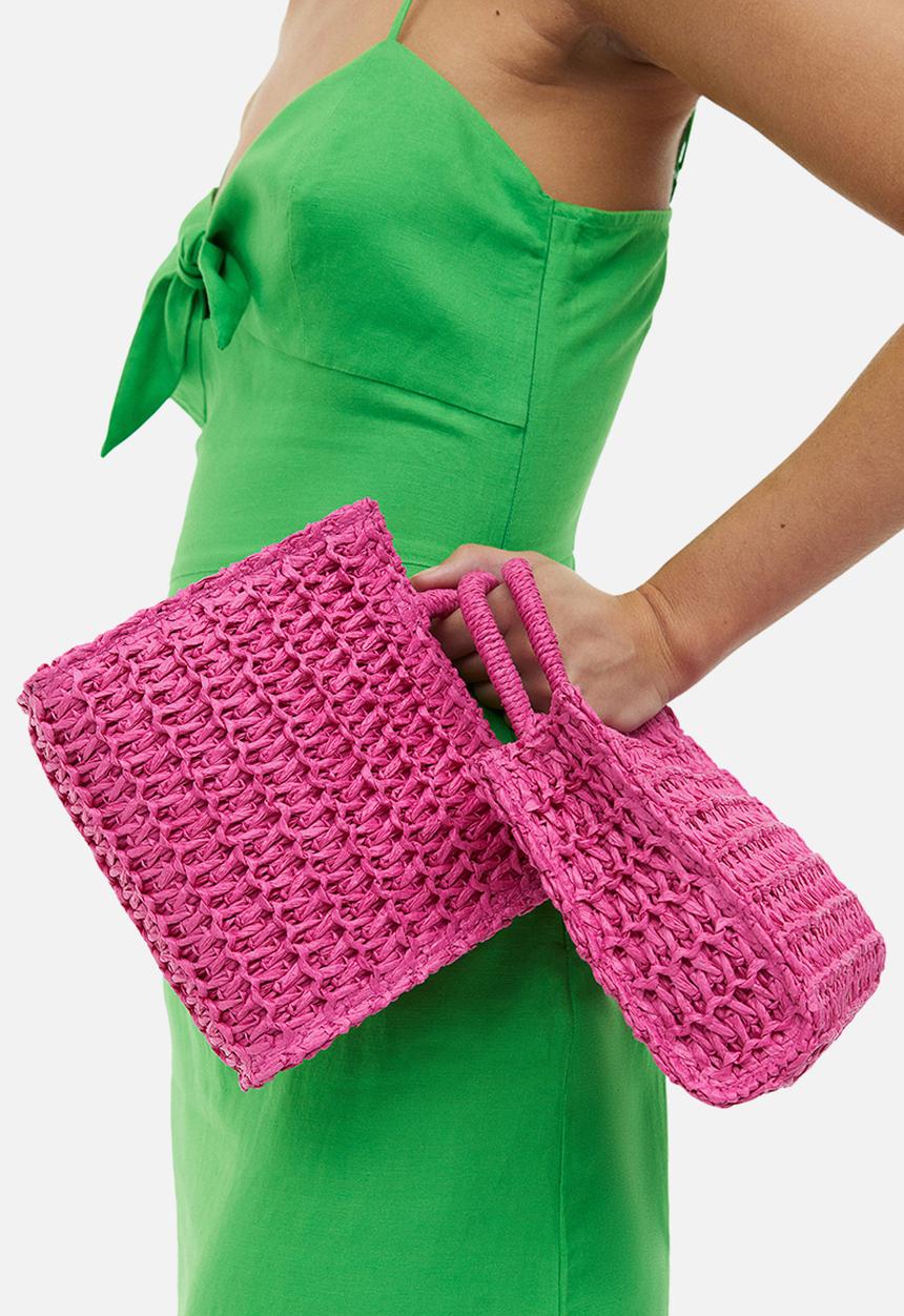 H&M - Straw shoulder bag - cerise