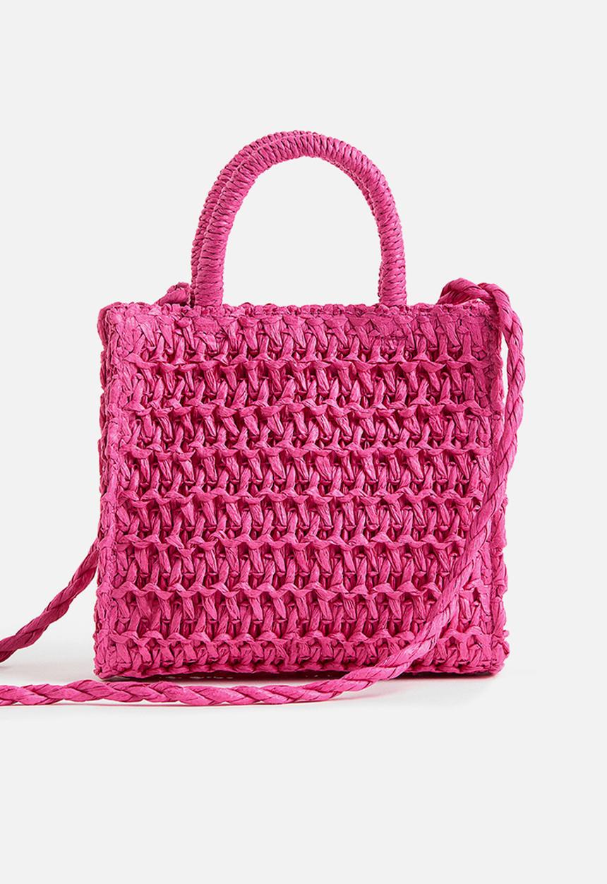 H&M - Straw shoulder bag - cerise