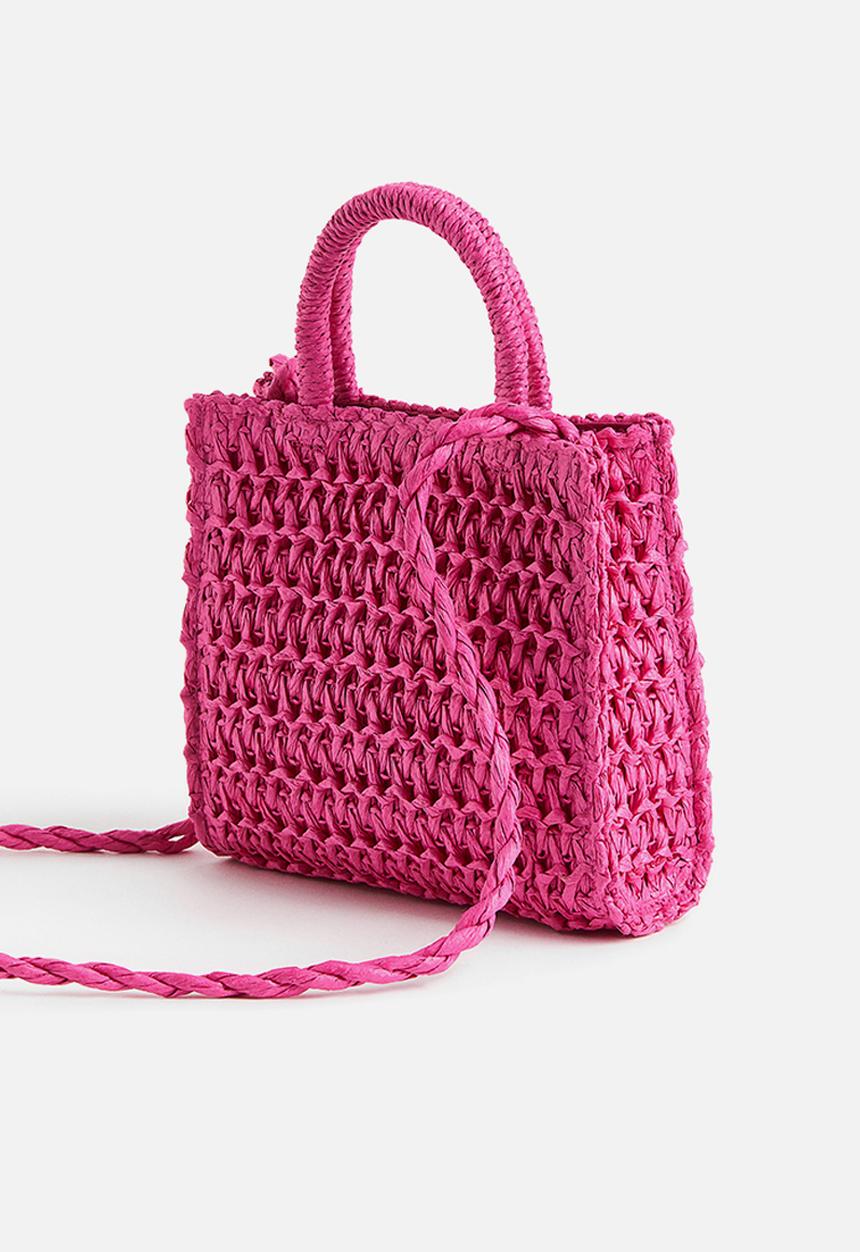 H&M - Straw shoulder bag - cerise