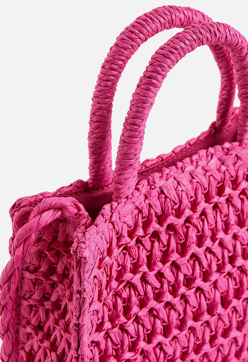 H&M - Straw shoulder bag - cerise