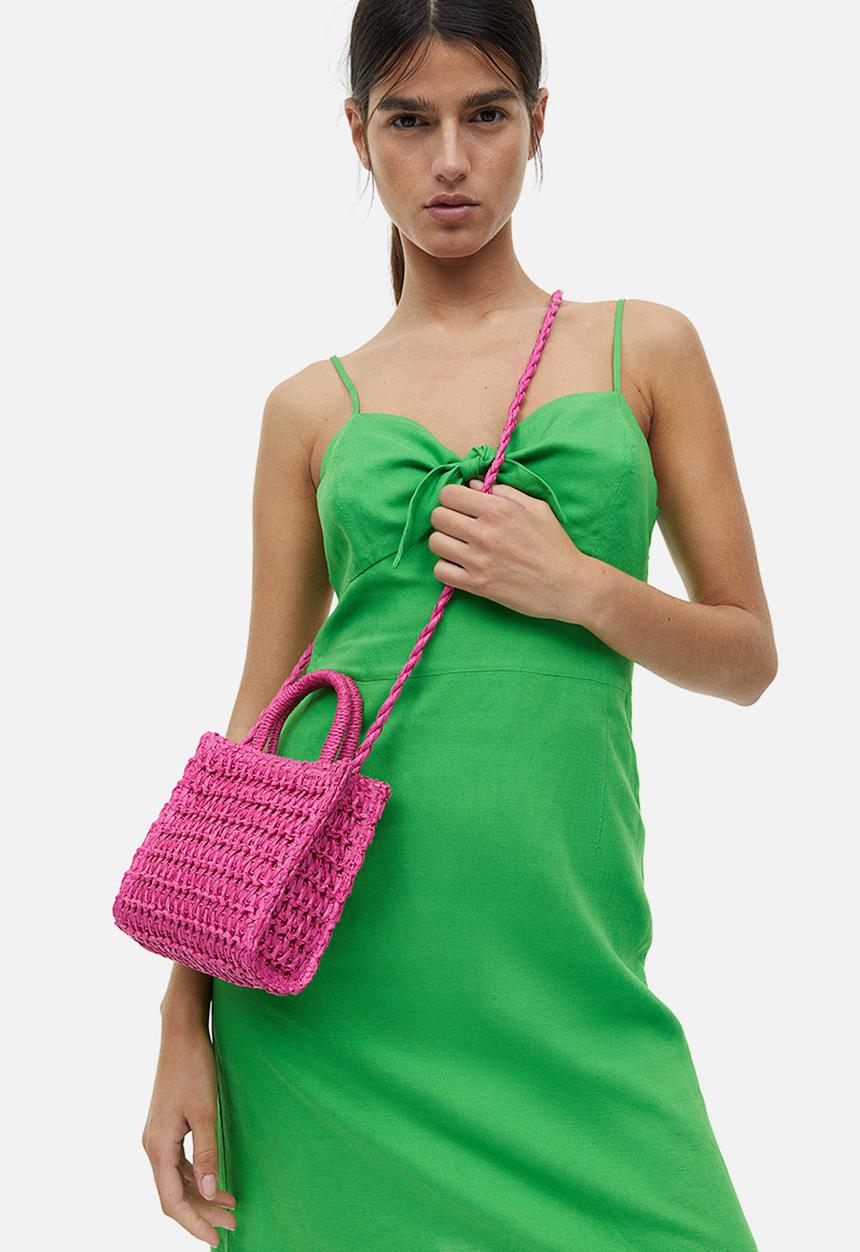 H&M - Straw shoulder bag - cerise