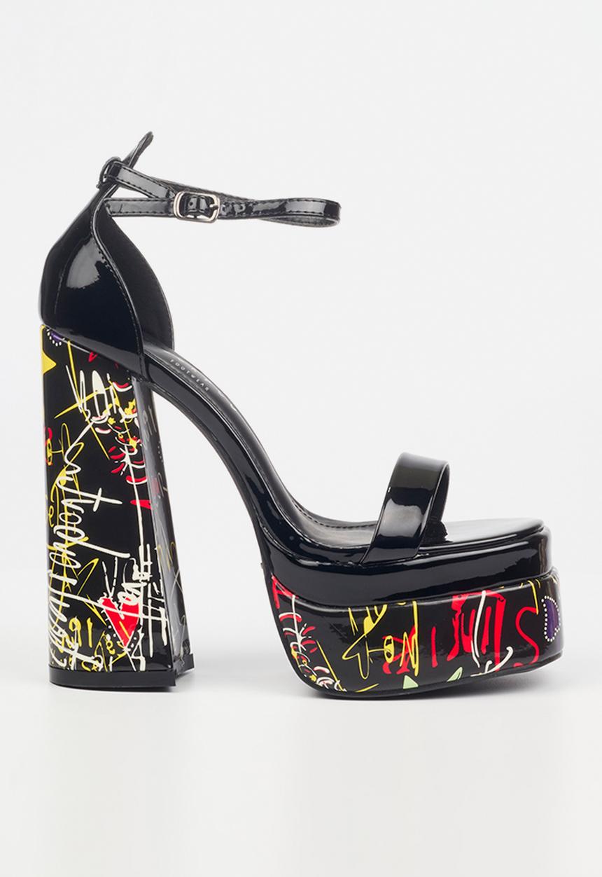 Rock & Co - Sachi 12 platform heel - black
