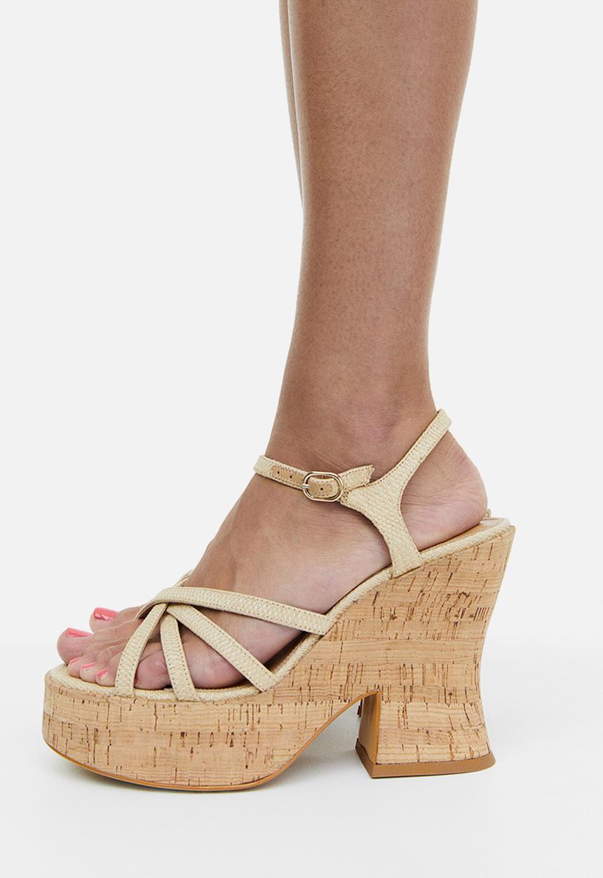 H&M - Wedge-heeled sandals - beige