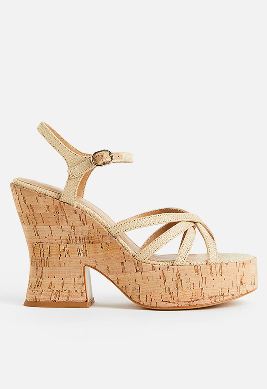 H&M - Wedge-heeled sandals - beige
