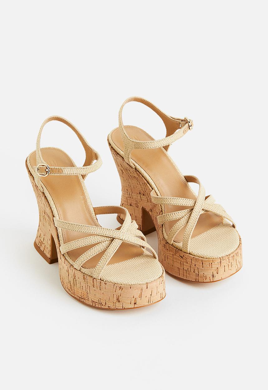 H&M - Wedge-heeled sandals - beige