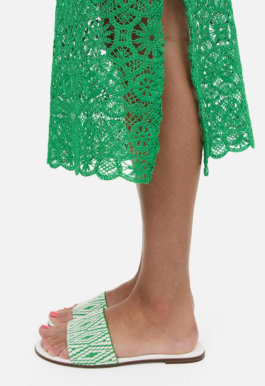 H&M - Jacquard-weave slides - green patterned