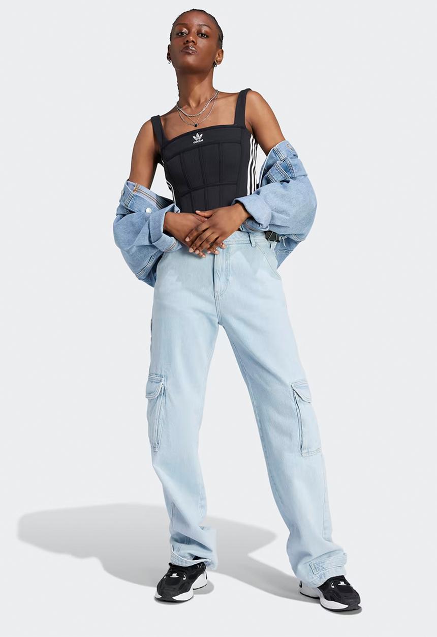 adidas Originals - Rib corset tank - black