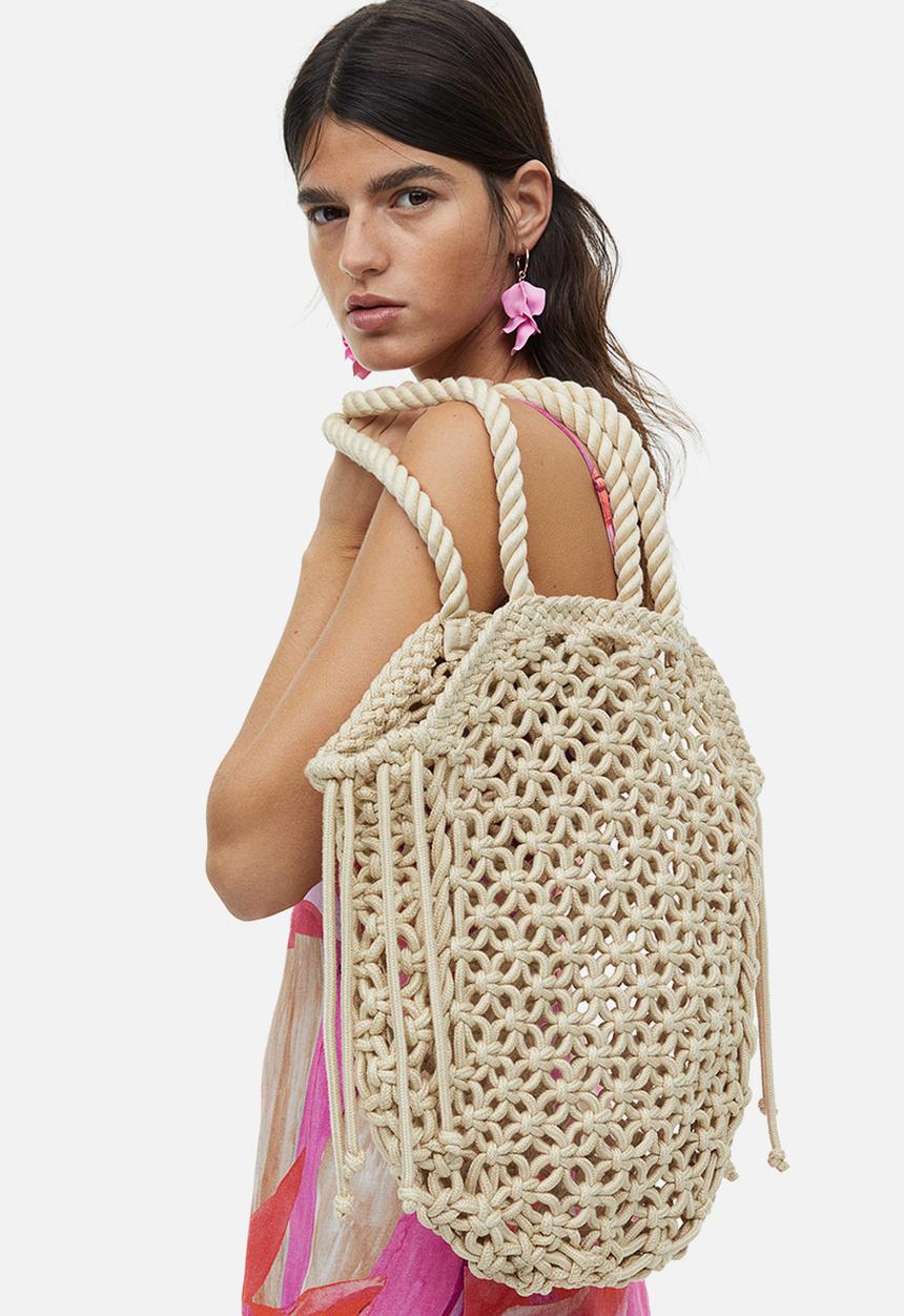 H&M - Macramé shopper - light beige