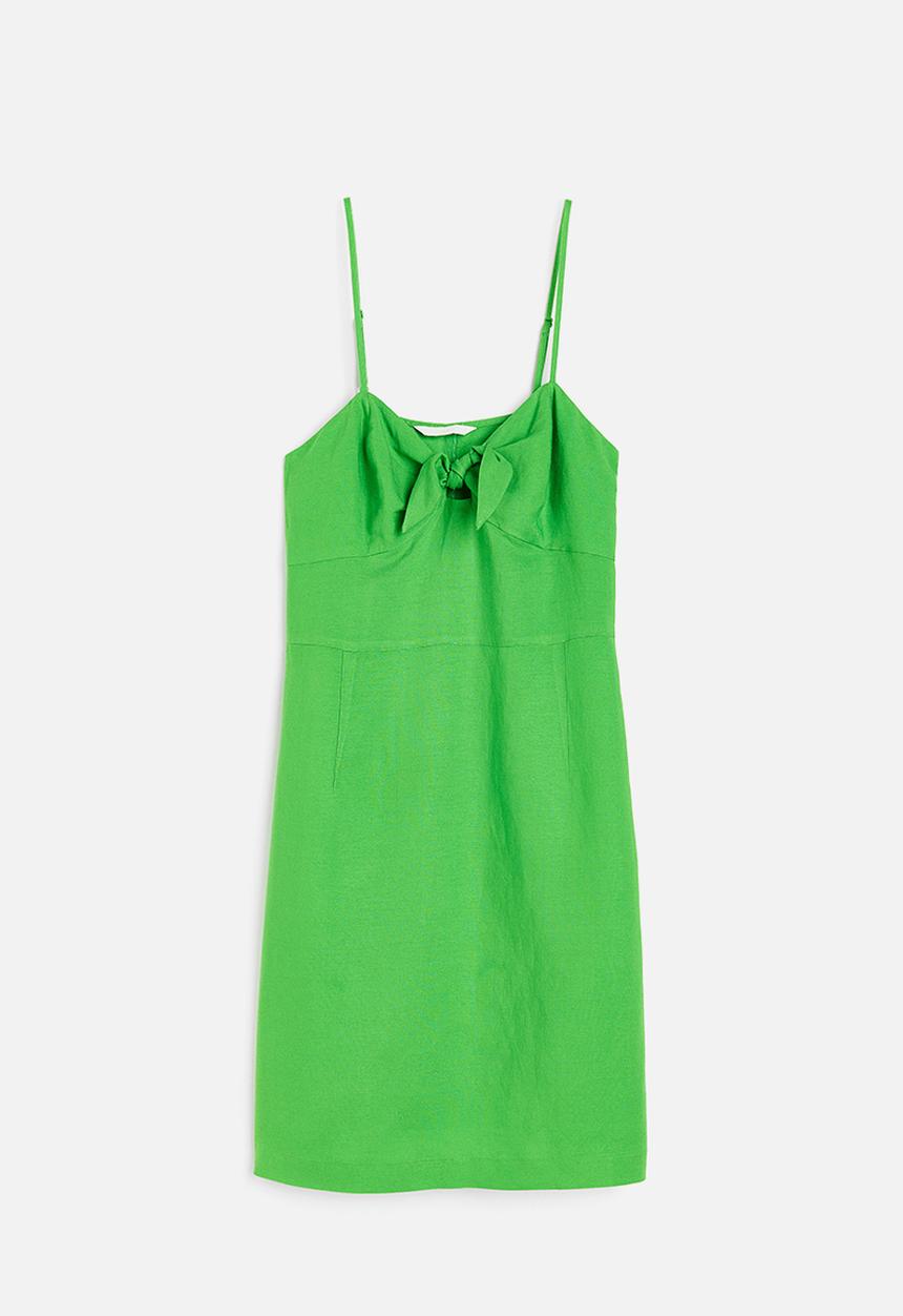 H&M - Linen-blend dress - green