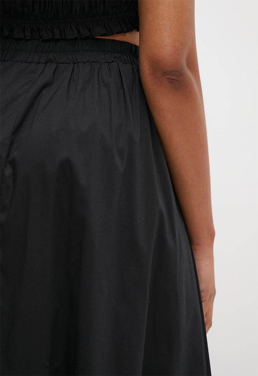 MILLA - Co-ord poplin midi skirt - black