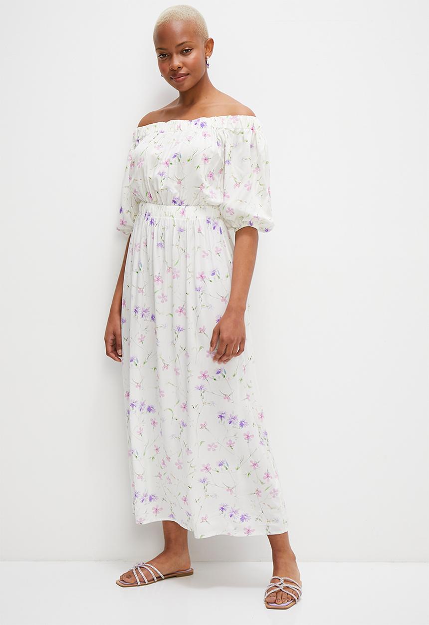 MILLA - Bardot fit and flare dress - floral