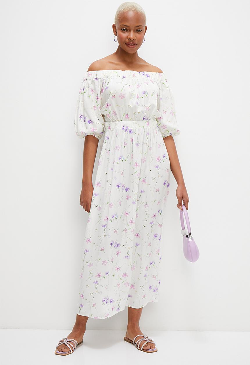 MILLA - Bardot fit and flare dress - floral