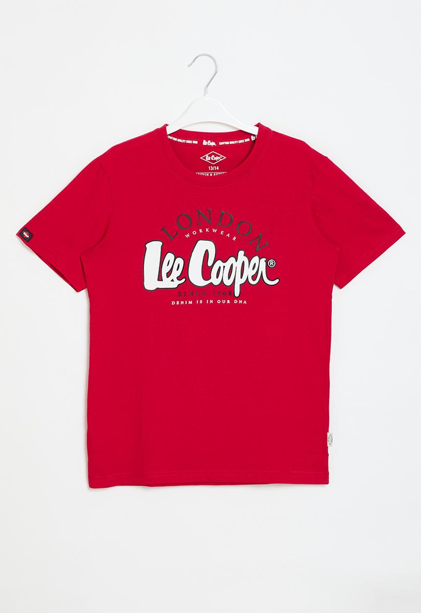 Lee Cooper - London logo print kids tee - red