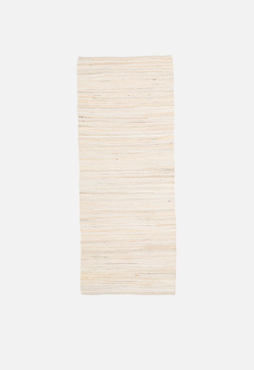 Sixth Floor - Recycled chindi runner - plain cream multi