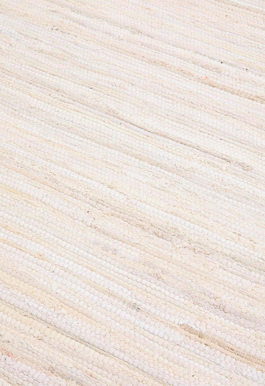 Sixth Floor - Recycled chindi runner - plain cream multi