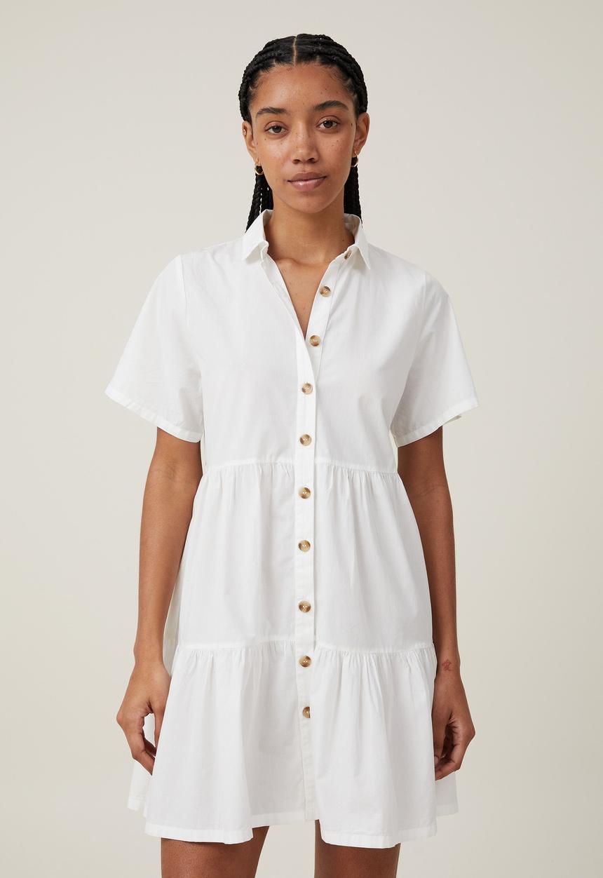 Cotton On - Noah mini shirt dress - white