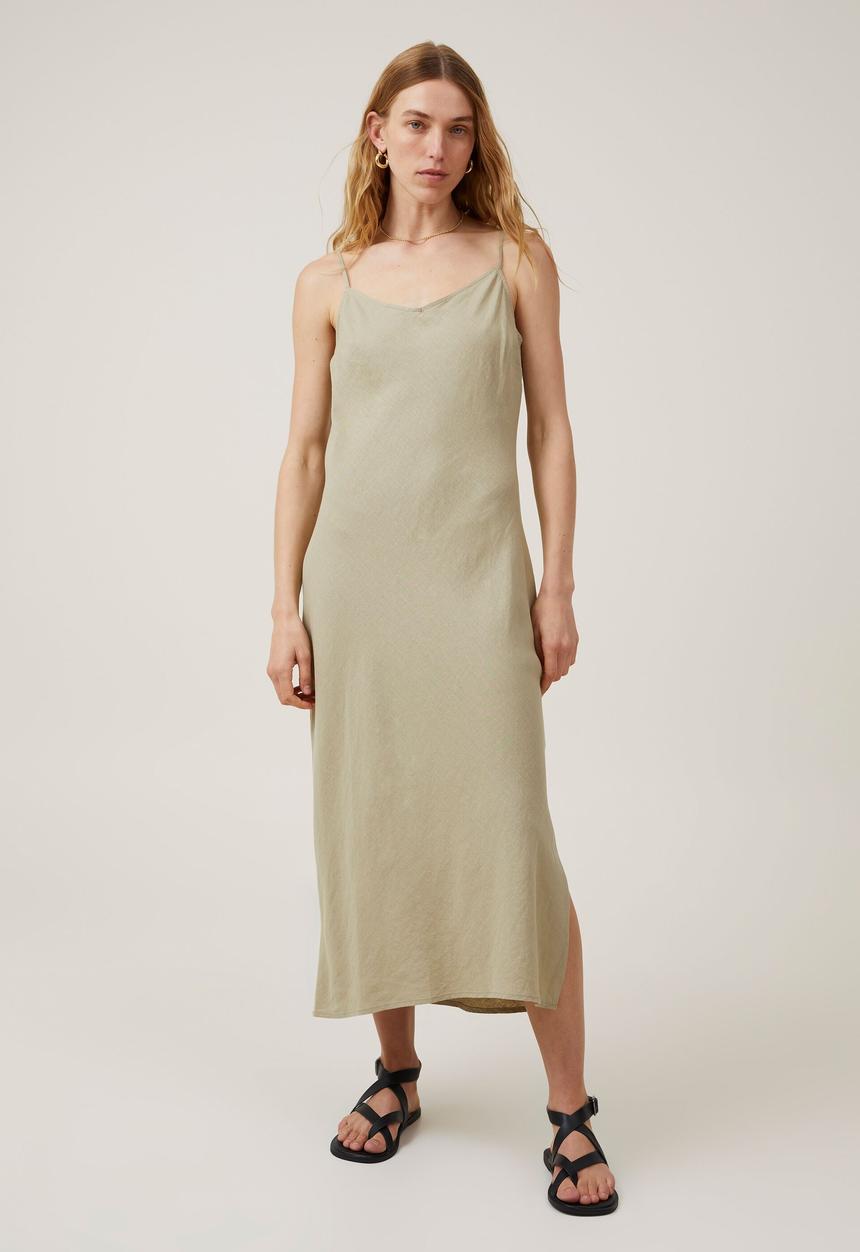 Cotton On - Haven slip midi dress - desert sage