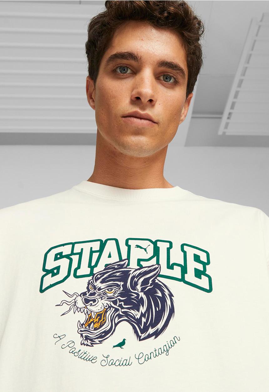 PUMA - Puma x Staple graphic tee - white
