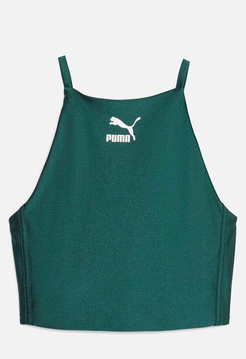 PUMA - Plus t7 shiny crop top - malachite