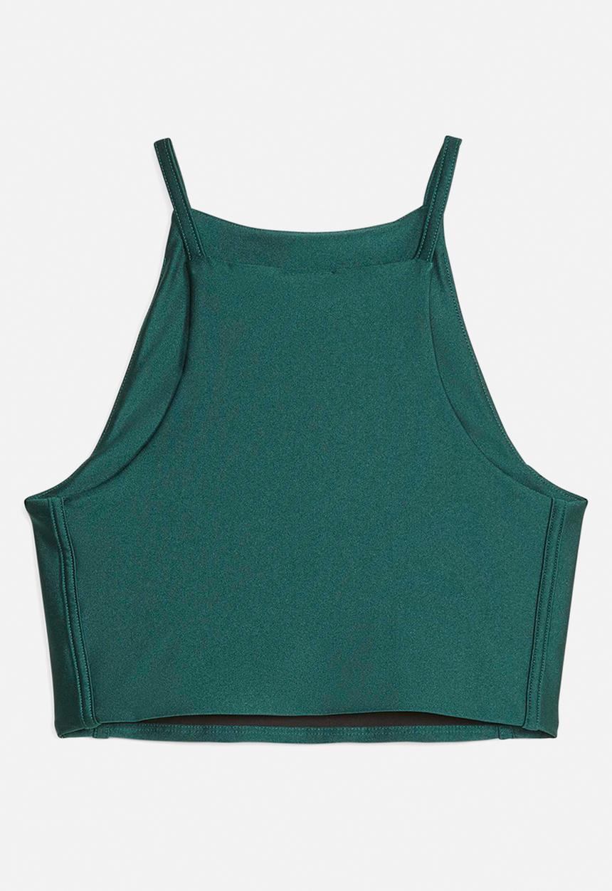 PUMA - Plus t7 shiny crop top - malachite