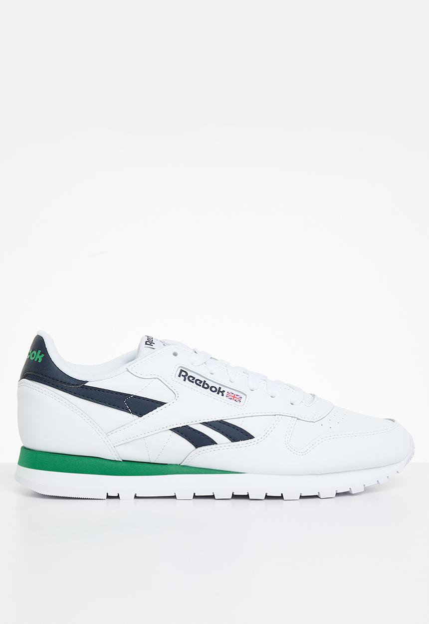 Reebok - Classic leather - ftwr white/vector navy/glen green