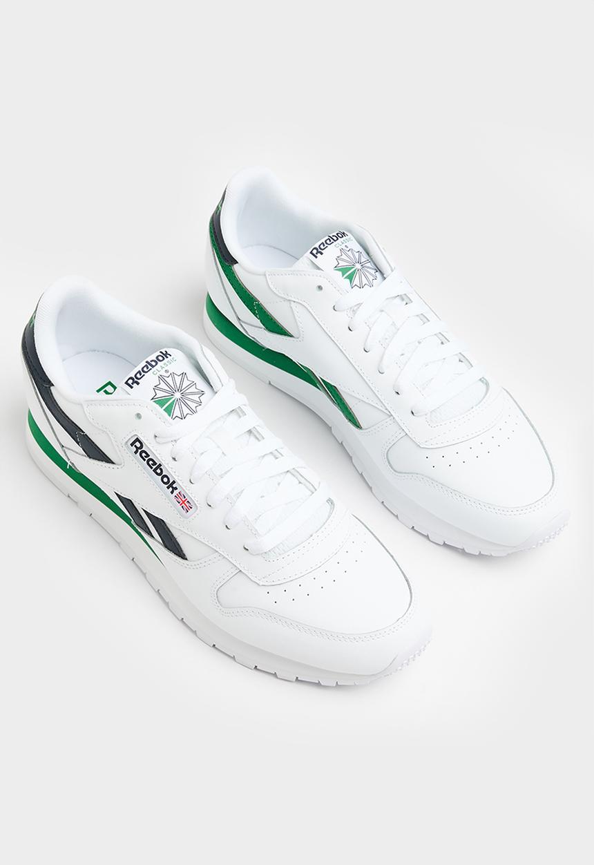 Reebok - Classic leather - ftwr white/vector navy/glen green