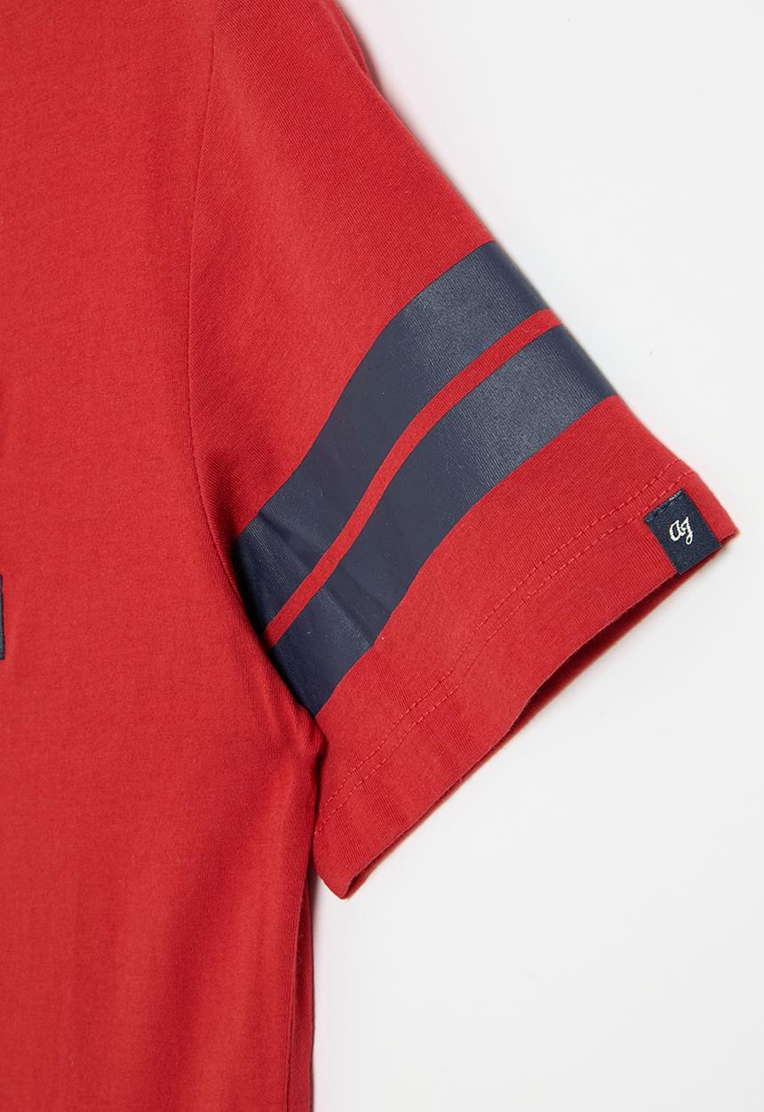 Aca Joe - Baseball printed tee - red