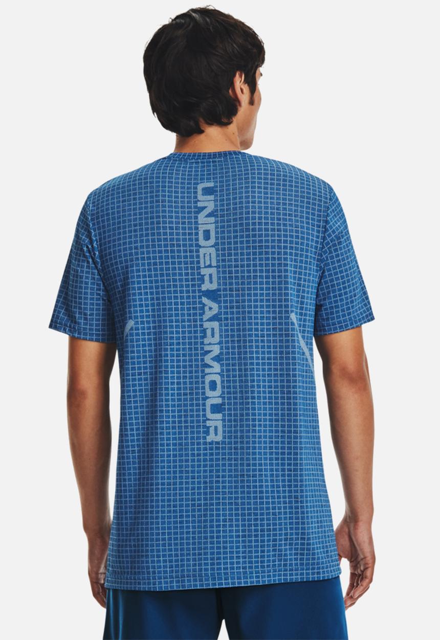 Under Armour - Ua seamless grid short sleeve - blue