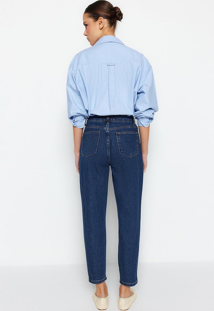 Trendyol - Mom jeans - dark blue