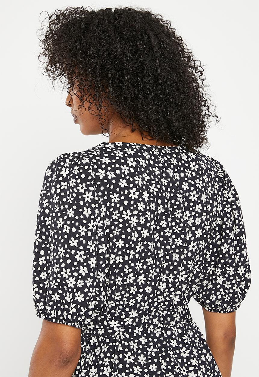 Me&B - The anna dress - small black ditsy