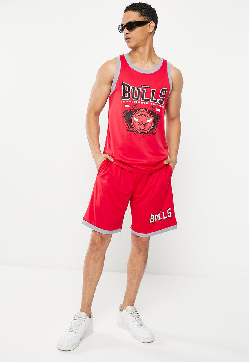 NBA - Men's street shorts chicago bulls - red