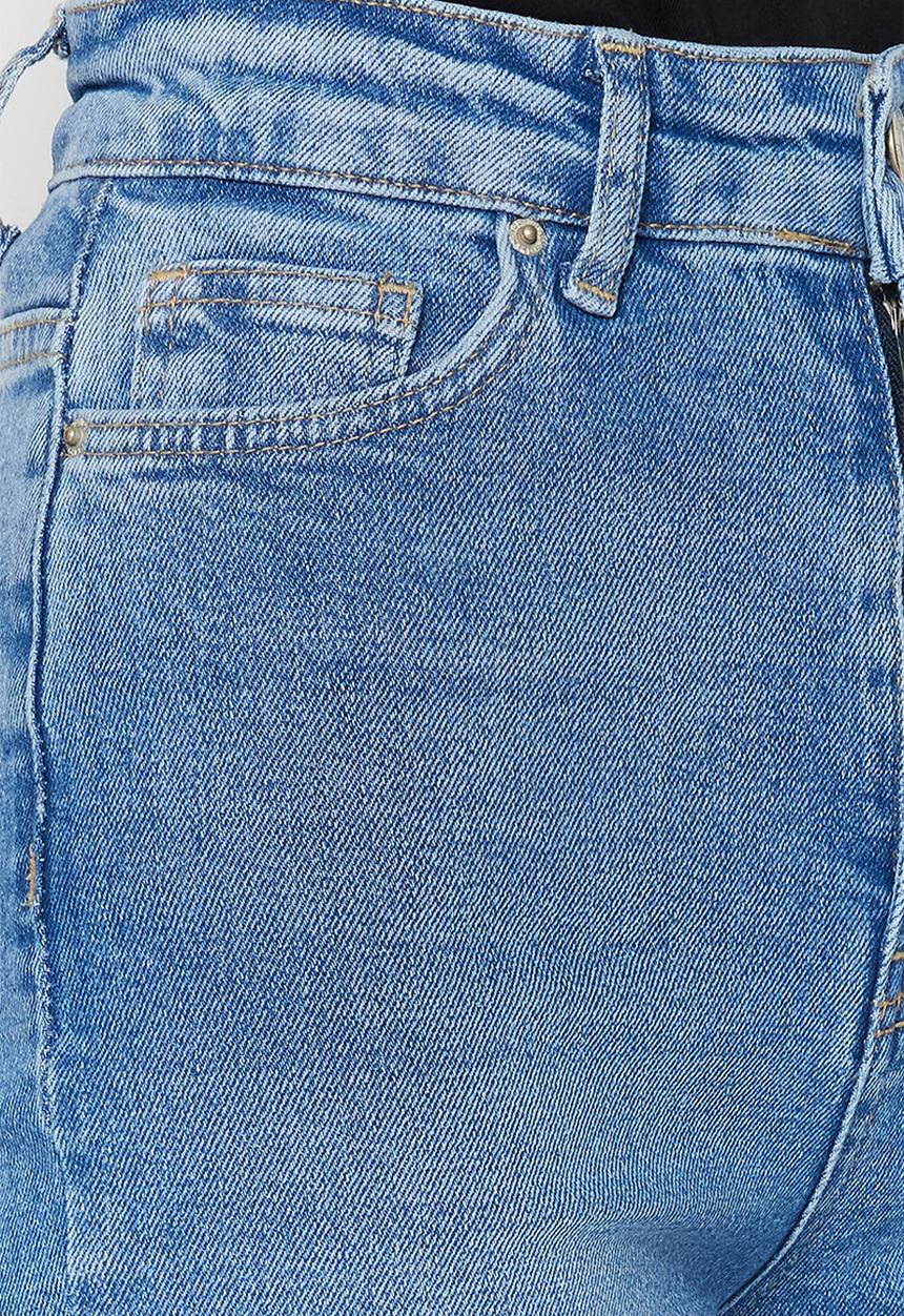 Trendyol - High rise wide leg jeans - blue